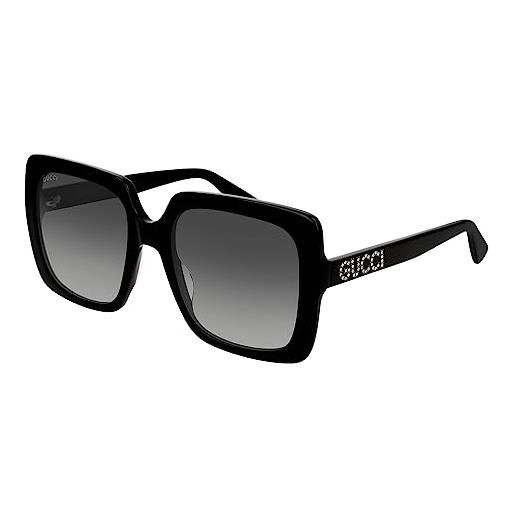 Gucci occhiali da sole gg0418s black/grey shaded 54/20/140 donna