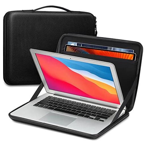 FINPAC porta pc custodia, sottile rigida laptop borsa per macbook pro 14, mac. Book air 13 a2681 a2337 2022-2018, 13,3 mac. Book pro a2338 a2251 2022-2016, con tasca per tablet 9.7-12.9 i. Pad pro/air, 