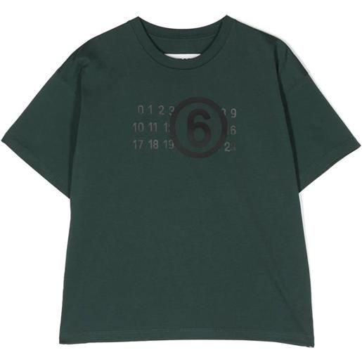 MM6 Maison Margiela kids t-shirt in cotone verde