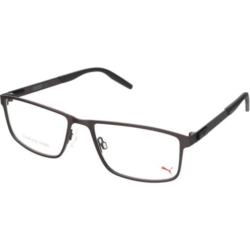 Puma pu0256o 002 | occhiali da vista graduati | prova online | unisex | metallo | rettangolari | rutenio | adrialenti