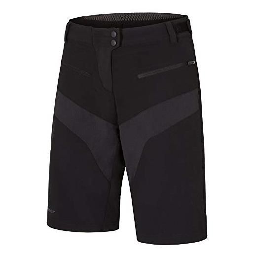 Ziener nischia, pantaloncini funzionali per attività all'aperto, traspiranti, ad asciugatura rapida, elastici. Donna, nero, 34