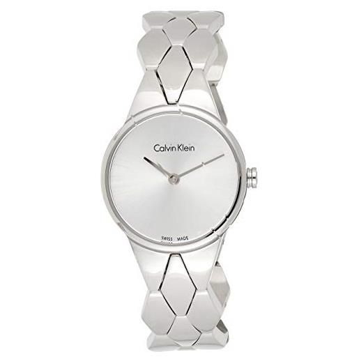 Calvin Klein orologio analogico quarzo da donna con cinturino in acciaio inox k6e23146