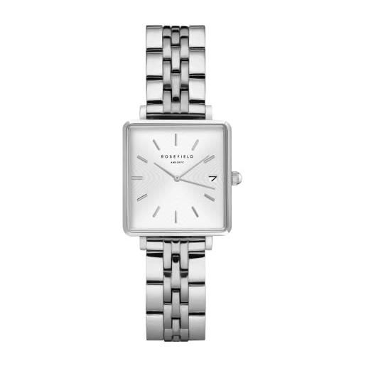 Rosefield orologio analogico da donna the boxy xs - argento -?22 x 24 mm