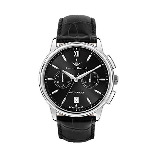 Lucien Rochat iconic orologio uomo cronografo, automatico in acciaio, pelle naturale - r0441616002