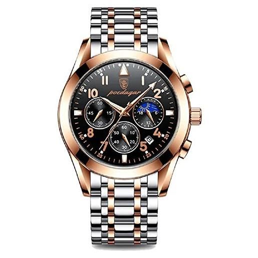 I0I&I0I orologi da uomo in acciaio inossidabile 2021 moda nuovo orologio da polso in oro rosa impermeabile luminoso, 816 sl fdc l, bracciale