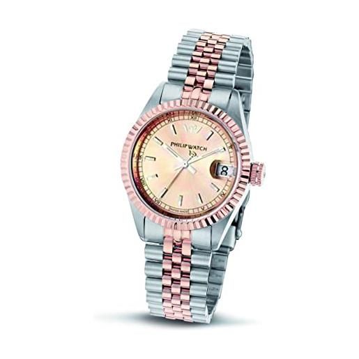 Philip Watch caribe orologio donna, tempo e data, analogico - 39x30,7mm
