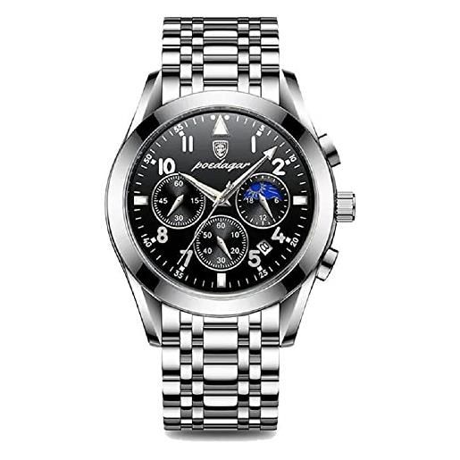 I0I&I0I orologi da uomo in acciaio inossidabile 2021 moda nuovo orologio da polso in oro rosa impermeabile luminoso, 816 sl bk l, bracciale