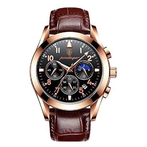 I0I&I0I orologi da uomo in acciaio inossidabile 2021 moda nuovo orologio da polso oro rosa impermeabile luminoso, 816 rg bk s, cinturino