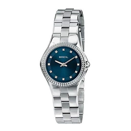 Breil orologio donna curvy quadrante blu e bracciale in acciaio, movimento solo tempo - 2h quarzo