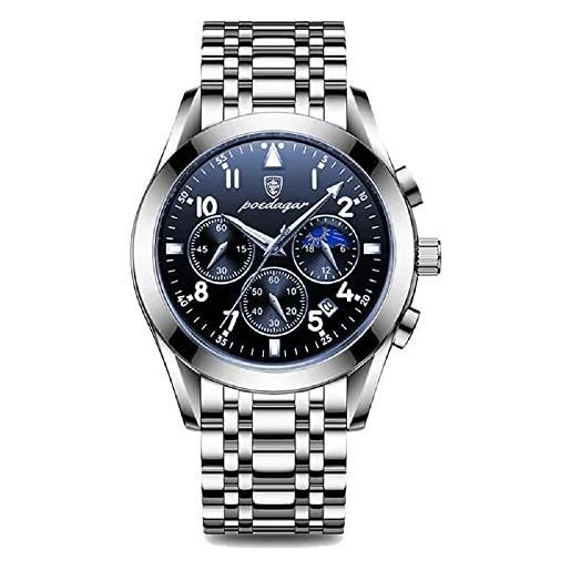 I0I&I0I orologi da uomo in acciaio inossidabile 2021 moda nuovo orologio da polso in oro rosa impermeabile luminoso, 816 sl bk s, bracciale