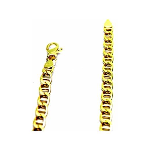 PEGASO GIOIELLI collana da uomo in oro giallo 18kt (750) catena maglia traversino cm 50 catenina classica
