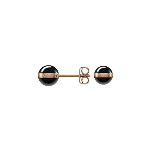 Daniel Wellington aspiration earrings one size ceramic (main body) and stainless steel (316l) with rose gold plating rose gold