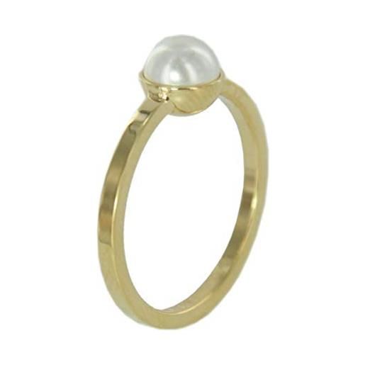 Skagen - anello donna oro perle bianco jrsg035, acciaio inossidabile, 57 (18.1), cod. Jrsg035s8
