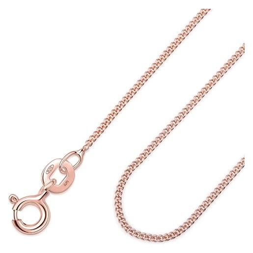 Collana In Argento 925 Con Catena Cordoncino - Placcata Oro, Oro Rosa - DZ Italia