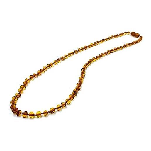 Amber Stone collana d'ambra ault - perle di ambra cognac - collana di ambra baltica naturale 45 cm