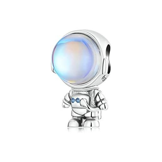 DOYIS ciondoli charm astronauta in argento 925 per bracciale pandora