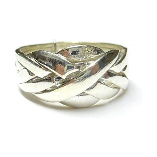 Silberschmuck - BG anello in argento sterling, 4 pezzi, misura 59, gioielli unisex, argento sterling