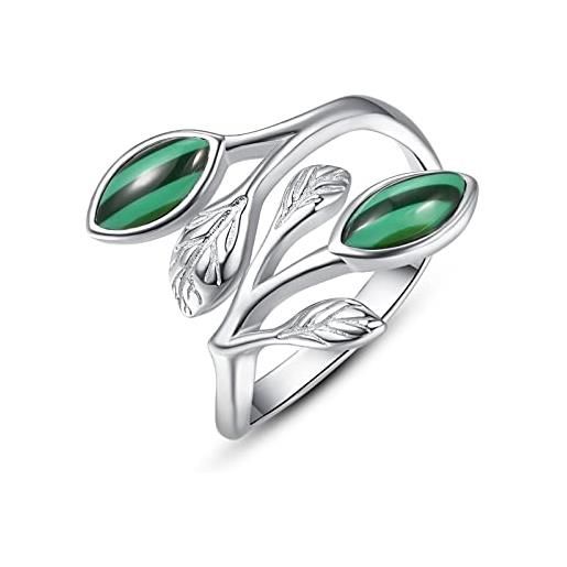 PRAYMOS anello in argento sterling 925, con pietra di luna, per donne, per ragazze, per le dita, ideale come regalo di natale, hx-r-0095-j