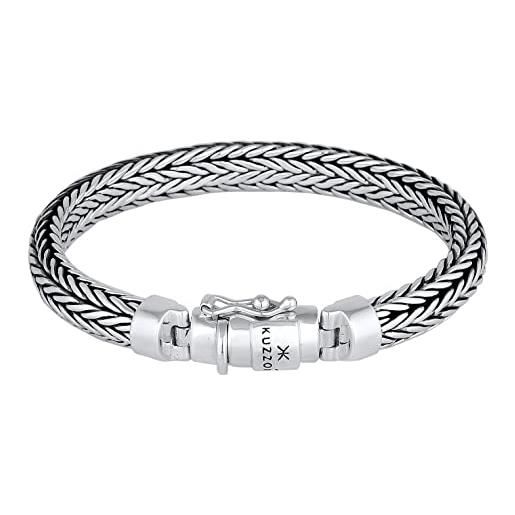 Tennis Bracciale Bracciale Tennis Uomo In Argento Massiccio 925 - Foto 8