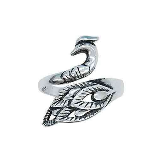 Helen de Lete - anello aperto in argento sterling con motivo wonder bird