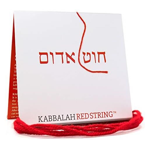 MIZZE Made for Luck la stringa di kabbalah originale da israele pacchetto di bracciale di kabbalah rosso string - corda rossa da 150 cm per un massimo di seven braccialetti anti-malocchio - istruzioni incluse!
