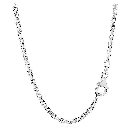 NKlaus 70cm collana solida con catena ad ancora in argento 925 diamantata 1,8mm 8,7g 3683