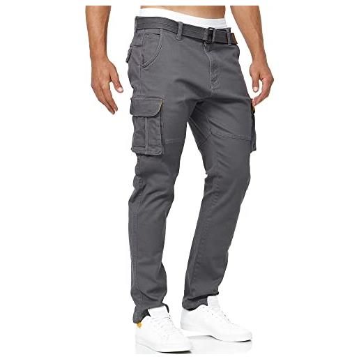 Indicode uomini mathen pantaloni cargo in 98% cotone con cintura army x-large
