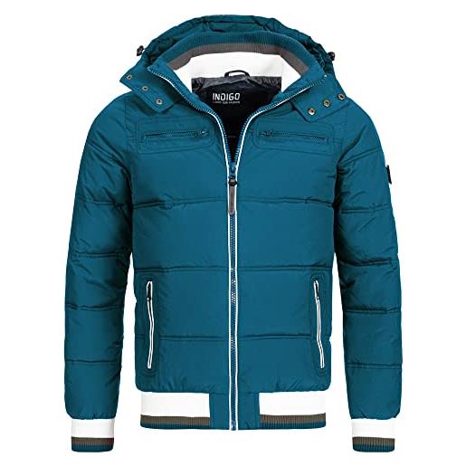 Indicode uomini marlon quilted jacket | giacca trapuntata dall'aspetto di una piumino raven l