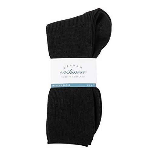 Graham Cashmere - calze - donna black taglia unica