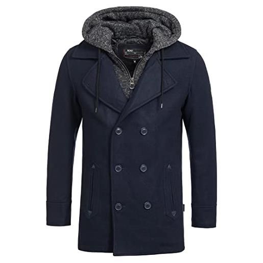 Indicode uomini cliff coat | cappotto corto con collo alla coreana black l