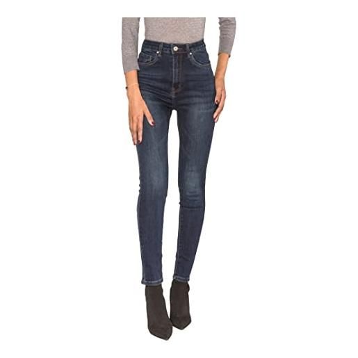 Nina Carter p190 - jeans da donna skinny fit extra high waist jeans, blu scuro (p190-2), s