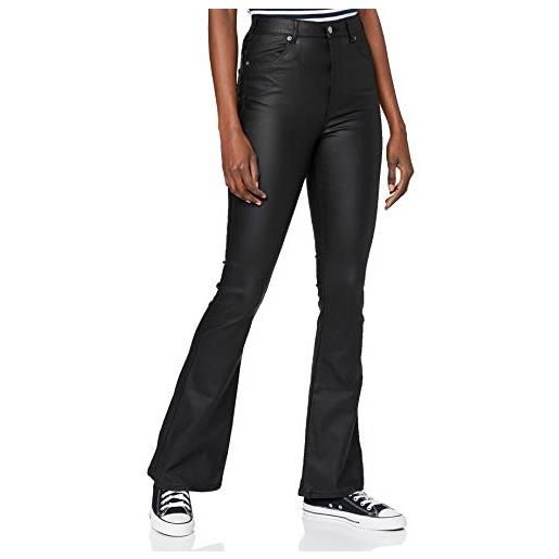 DR. DENIM moxy flare jeans skinny, metallo nero, m 34 donna