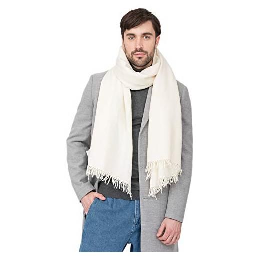 likemary sciarpa da uomo invernale - scialle avvolgente in lana merino - sciarpa xl ideale per viaggiare - tessuta a mano - regalo etico