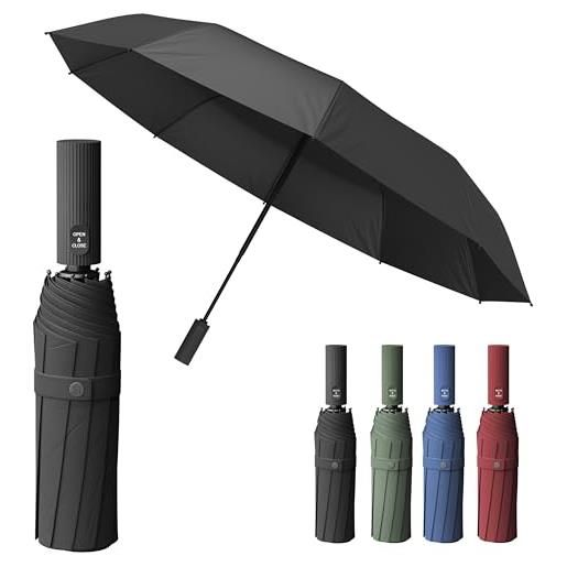 Sapor Design ombrello pieghevole con protezione uv, parasole e pioggia sole golf leggero, piccolo, compatto, con apertura automatica, umbrella uomo donna anti uv (blu chiaro)