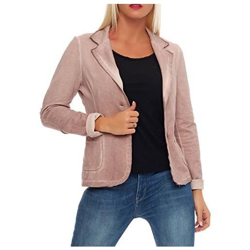 malito more than fashion malito donna classico blazer basic-look giacca 1652 (s, oliva)