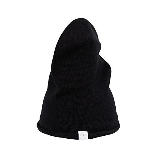 CASH-MERE.CH berretto | beanie particolare in cachemire al 100% (nero, taglia unica)