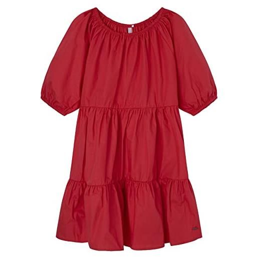 Pepe Jeans soraya, vestito bambine e ragazze, rosso (studio red), 10 anni