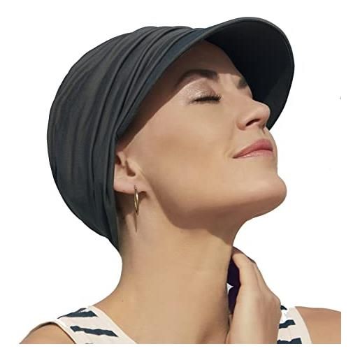 Christine headwear b. B. Bella cap-cappello con visiera fascia per la testa, grigio acciaio, taglia unica donna