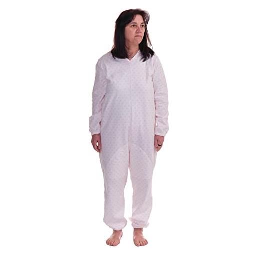 FERRUCCI COMFORT pigiama sanitario con zip posteriore manica lunga in cotone da donna - 9012 (m)