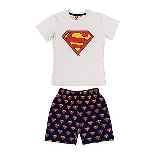 Nada Home pigiama corto bambino dc comics superman t-shirt e pantaloncino in cotone 3987