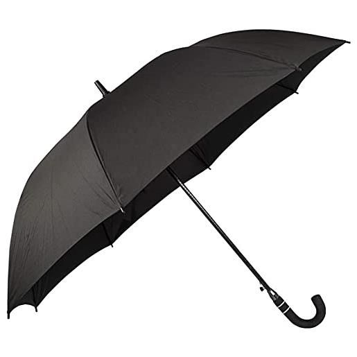 VIRSUS 1 ombrello maxi da pioggia 7502 di colore nero grande con apertura automatica da uomo e donna - antivento con manico spugna ergonomico