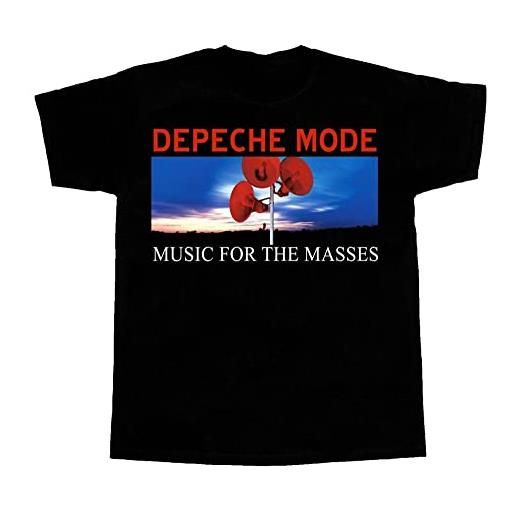 NANDE depeche fashion music for the masses short-long sleeve black t-shirt black xl