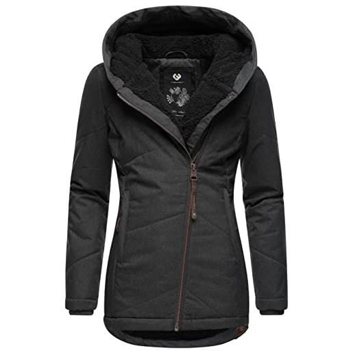 Ragwear giacca invernale calda impermeabile da donna con cuciture decorative e morbido cappuccio gordon intl xs-xxl, ash grey22, xs