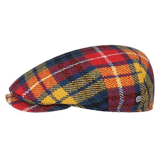 LIERYS coppola capri colour harris tweed uomo - made in italy cappello invernale berretto piatto cappellino lana con visiera autunno/inverno - 58 cm a colori