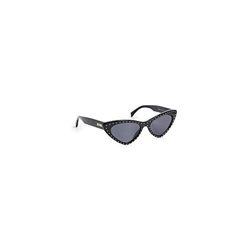 MOSCHINO occhiali da sole moschino mos006/s black/dark grey 52/18/140 donna