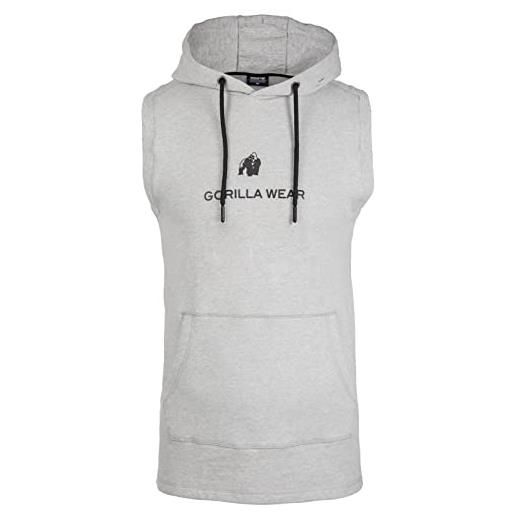GORILLA WEAR lincoln sleeveless hoodie - gray - xl