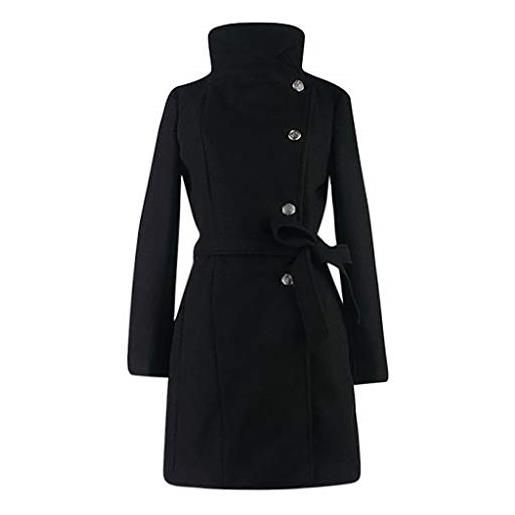 Xmiral cappotti moda donna capispalla soprabito manica lunga giacca trench cappotto di lana bavero invernale (3xl, marina militare)