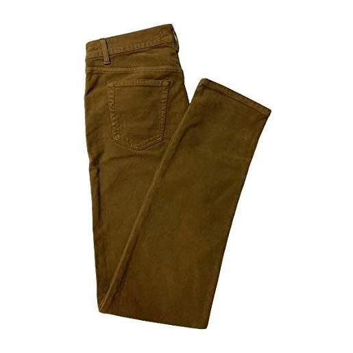 Holiday jeans invernale in velluto liscio elasticizzato pilor art. Plat colore senape (46)