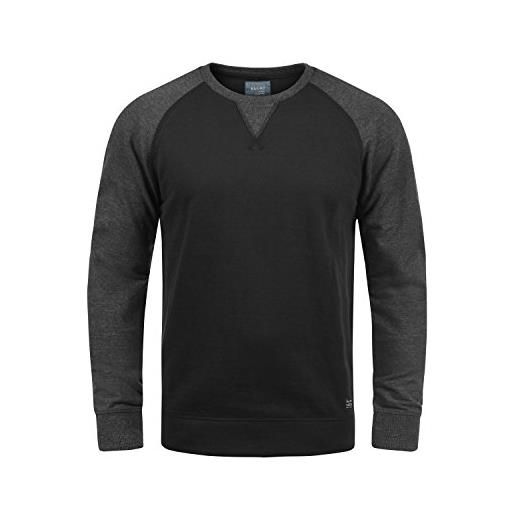 b BLEND blend aari felpa maglione pullover da uomo con girocollo, taglia: m, colore: black (70155)