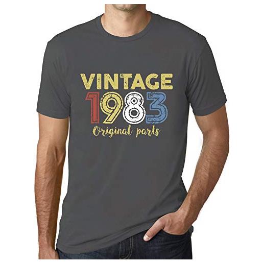 Ultrabasic uomo maglietta original parts 1983 41 anni idea regalo 41° compleanno t-shirt anniversario stampa grafica vintage anno 1983 novità marine xl